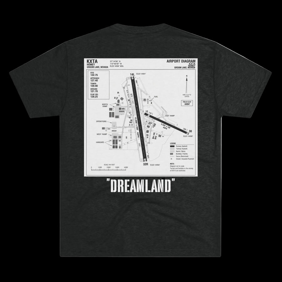 KTXA Groom Lake “DREAMLAND”  Tri-blend Tee