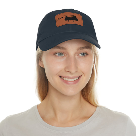 Low-Profile Dad Hat with Leather Patch