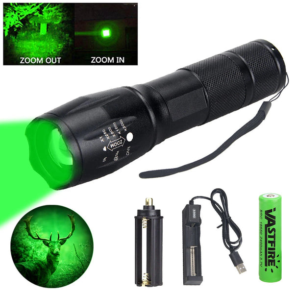 Tactical Green LED 150 Lumen Flashlight with Optical Zoom – DCP