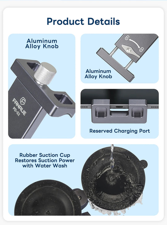 Industrial Strength Tablet Mount Arm with Dual Suction Cups